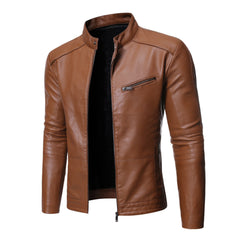 Spring & Autumn Men's Jacket Fashion Trend Korean Slim Fit Casual Men's Leather Jacket Motorcycle Jacket