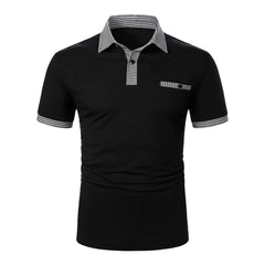 Men New Business Polo Shirts Men Short Sleeve T-shirt Striped Matching T-shirt Wear Clothing Casual Fashion Men Tops Leisure