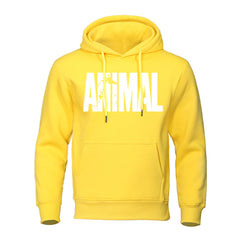 Men's Hoodies ANIMAL Print Sportswear Sweatshirts Autumn Winter Cotton Top Fashion Quality Male Clothing Casual Pullover