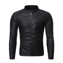 Spring & Autumn Men's Jacket Fashion Trend Korean Slim Fit Casual Men's Leather Jacket Motorcycle Jacket