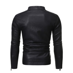 Spring & Autumn Men's Jacket Fashion Trend Korean Slim Fit Casual Men's Leather Jacket Motorcycle Jacket