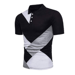 Men Polo Shirt Short Sleeve Polo Shirt Contrast Color Polo New Clothing Summer Streetwear Casual Fashion Men tops