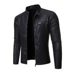 Spring & Autumn Men's Jacket Fashion Trend Korean Slim Fit Casual Men's Leather Jacket Motorcycle Jacket