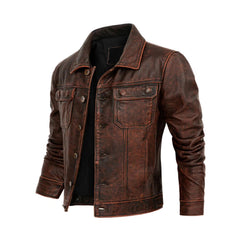 Men Leather Jackets New White Casual Lapel Slim Fit Diagonal Zipper Motorcycle PU Leather Jacket Coat Men Clothing