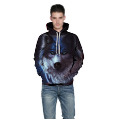 NEW FASHION HOODIES MEN LONG SLEEVE FASHION ICE AND FIRE EYES WOLF PRINTED MEN SWEATSHIRT STREETWEAR CLOTHES HARAJUKU HOODIE