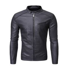 Spring & Autumn Men's Jacket Fashion Trend Korean Slim Fit Casual Men's Leather Jacket Motorcycle Jacket