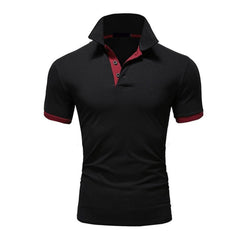 Men's Fashion Short Sleeve Print Polo Shirt Summer New Casual Polo Shirt