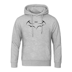 Men Bat print solid color fleece plus thick sweatshirts hooded hoodies new style trend print spring autumn casual clothes