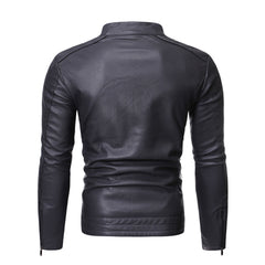 Spring & Autumn Men's Jacket Fashion Trend Korean Slim Fit Casual Men's Leather Jacket Motorcycle Jacket