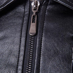 Men Soft PU Leather Jacket Pockets Black Plus Size Size Motorcycle Jacket Clothing Jacket