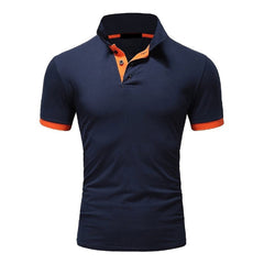 Men's Fashion Short Sleeve Print Polo Shirt Summer New Casual Polo Shirt