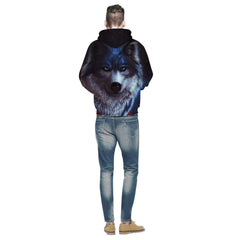 NEW FASHION HOODIES MEN LONG SLEEVE FASHION ICE AND FIRE EYES WOLF PRINTED MEN SWEATSHIRT STREETWEAR CLOTHES HARAJUKU HOODIE