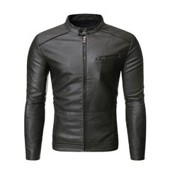 Spring & Autumn Men's Jacket Fashion Trend Korean Slim Fit Casual Men's Leather Jacket Motorcycle Jacket